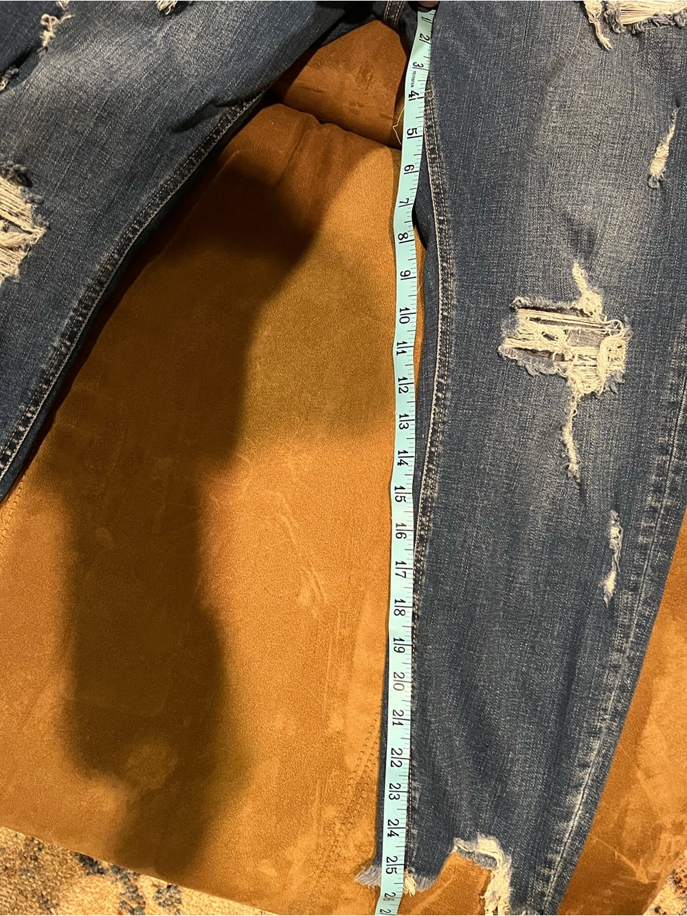 KanCan Dark Blue Distressed Ripped Skinny Jeans - Picture 6 of 8
